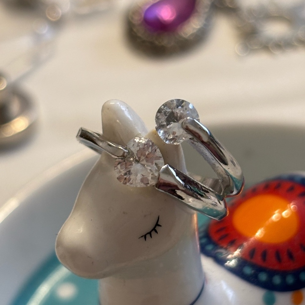 Darling Silver Heart Bypass Ring
